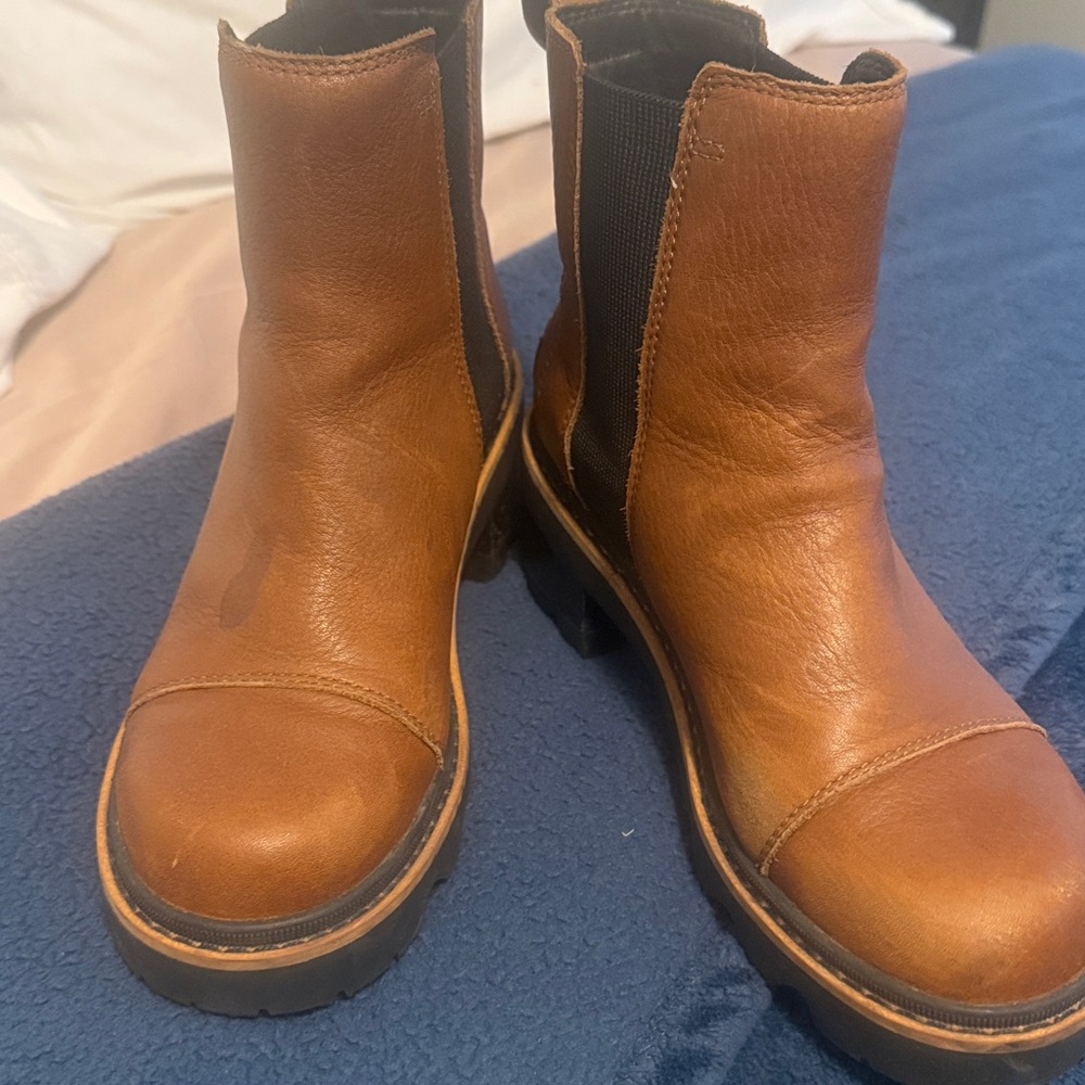 Sorel Brown Leather Ankle Boots - Picture 4 of 6